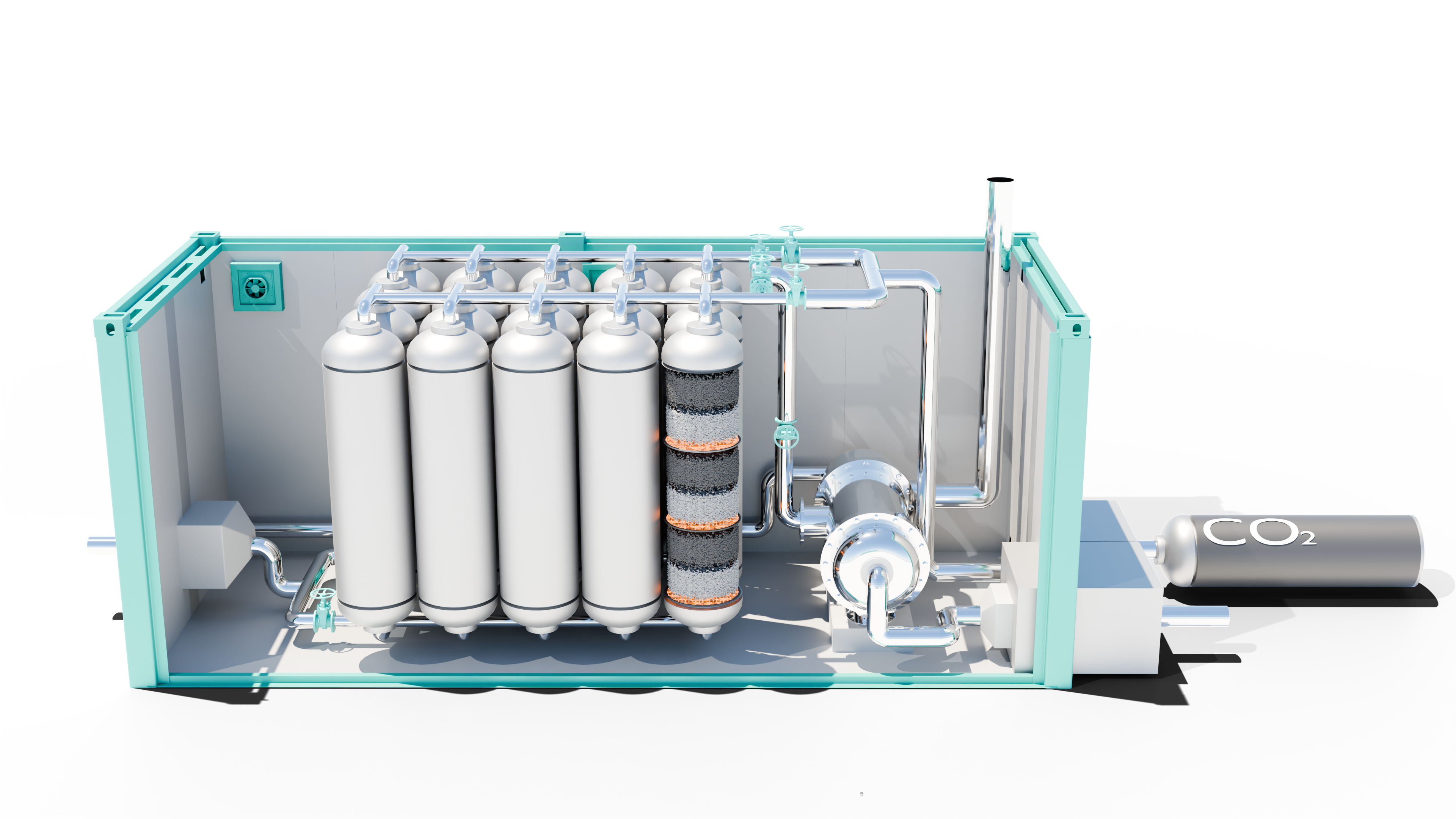 Lime|loop chemical heat battery cutaway